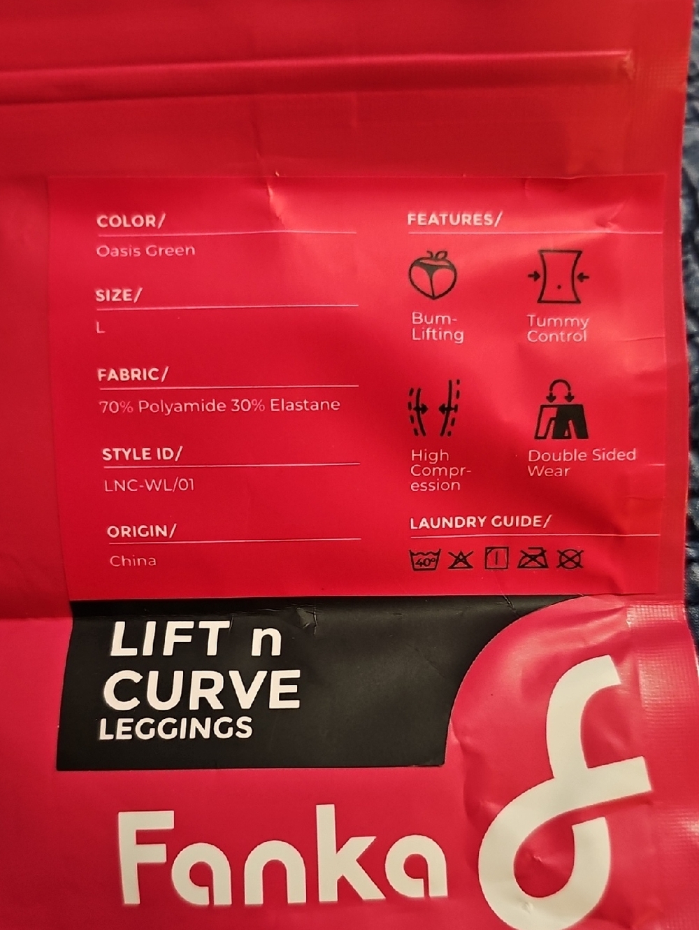 Fanka  High-Waist Green Active Leggings NWT - Picture 11 of 13